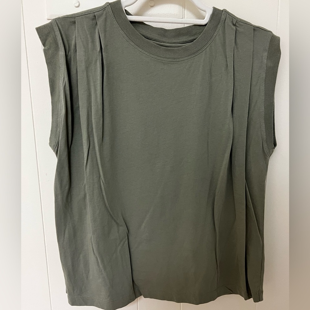 loft pleated muscle tee